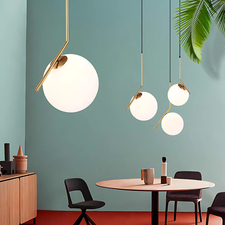 Lustr LOFT Haven, 1x E27, zlatá bílá, kov, nastavitelná výška, moderní moderní lustry Výchozí název Alessandro Design