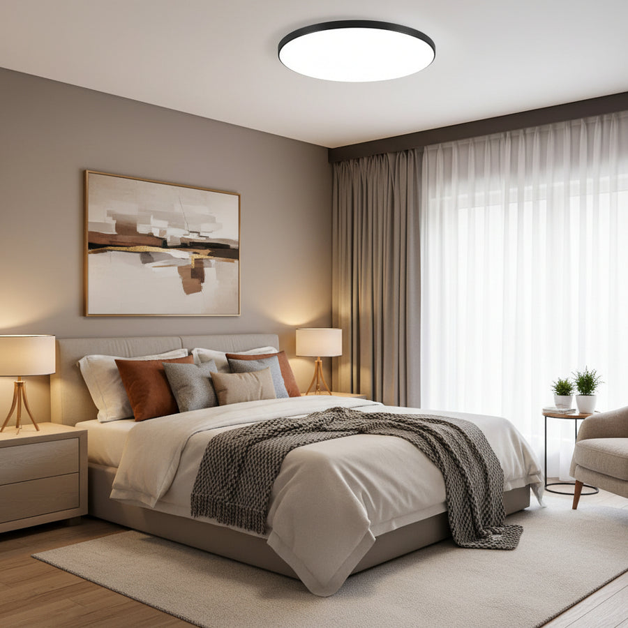 SOLIS LED stropní svítidlo 37cm 32W Cold Light Černá LED stropní svítidla Výchozí název Alessandro Design