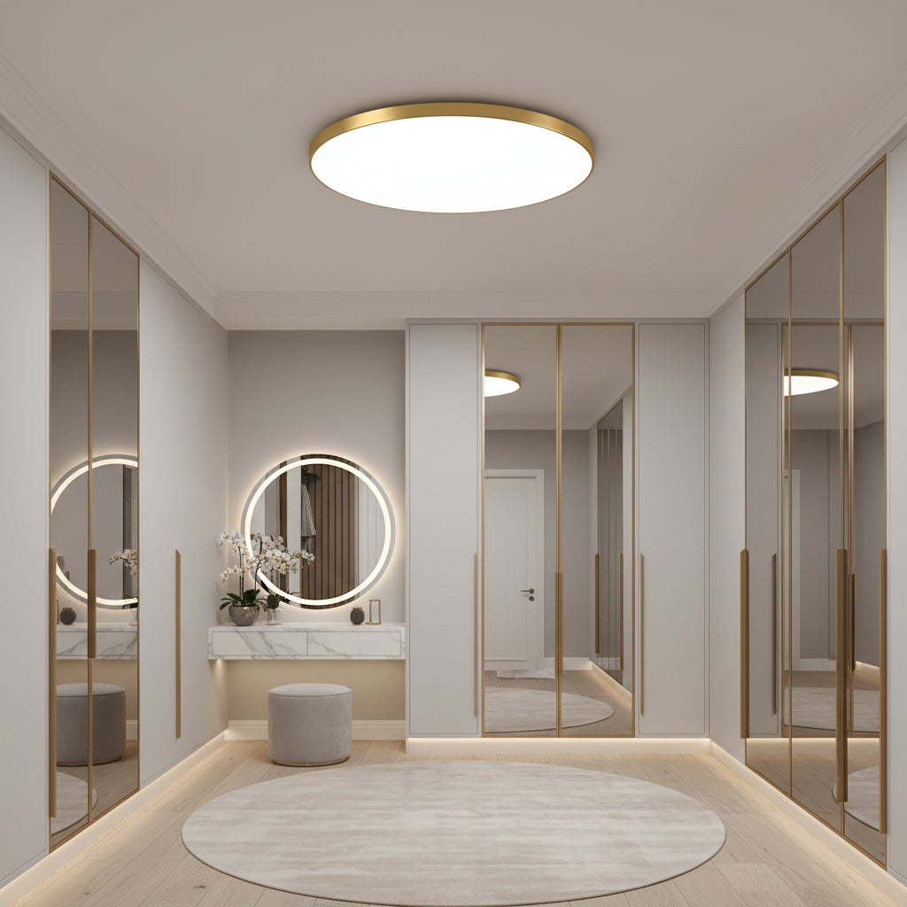 LED stropní světlo SOLIS 27cm 20W Cold Light Gold stropní LED svítidla Výchozí název Alessandro Design
