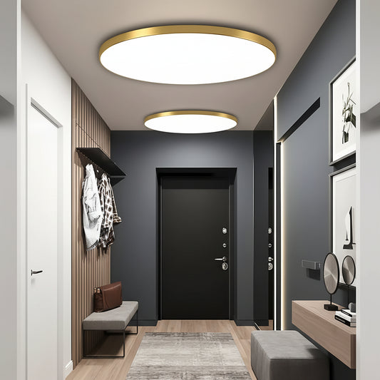 LED stropní světlo SOLIS 27cm 20W Cold Light Gold stropní LED svítidla Výchozí název Alessandro Design