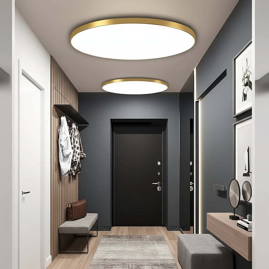 LED stropní světlo SOLIS 27cm 20W Cold Light Gold stropní LED svítidla Výchozí název Alessandro Design