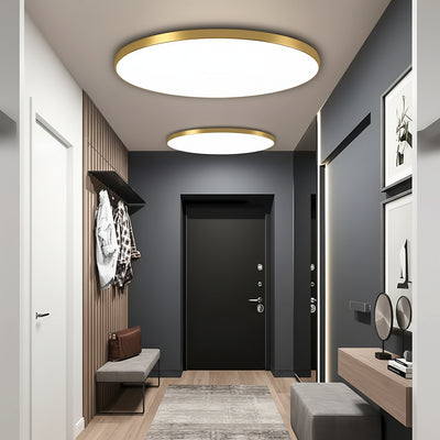 LED stropní svítidlo SOLIS 27cm 20W Cold Light Gold