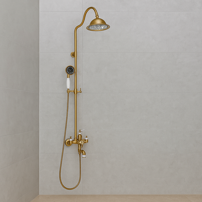 Sprchový sloup, sanitární mosaz, zlato, WZY/310/B Baterie a sprchové sloupy Výchozí název Alessandro Design