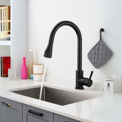 Kuchyňská baterie s výsuvnou sprchou, dotyková baterie pro zapnutí/vypnutí, SUS304 nerezová ocel, černá, CF/TOUCH/2 kuchyňské baterie Výchozí název Alessandro Design