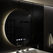 LED kulaté zrcadlo, 70 cm, Serenite MotionGlow Marcello, systém odmlžování, hodiny a teploměr, stmívatelná zrcátka Marcello Výchozí název Alessandro Design