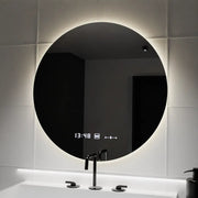 LED kulaté zrcadlo, 70 cm, Serenite MotionGlow Marcello, systém odmlžování, hodiny a teploměr, stmívatelná zrcátka Marcello Výchozí název Alessandro Design