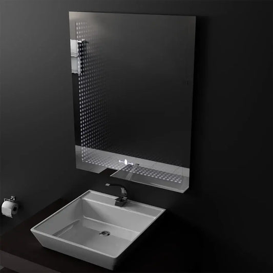 Obdélníkové LED zrcadlo, 60x80cm, Morrin Sensor MotionGlow Marcello, 3D efektová zrcadla Marcello Výchozí název Alessandro Design