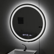 Kulaté LED zrcadlo, průměr 50 cm, Celeste MotionGlow Marcello, systém odmlžování, hodiny a teploměr, stmívatelné, teplé neutrální studené světlo 3000K/4000K/6000K Marcello Mirrors Výchozí název Alessandro Design