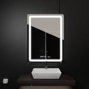 Obdélníkové LED zrcadlo, 60x80cm, senzor Wizz MotionGlow Marcello, systém odmlžování, hodiny a teploměr, zrcadla Dimabila Marcello Výchozí název Alessandro Design