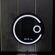 LED kulaté zrcadlo, 60 cm, Visio MotionGlow Marcello, systém odmlžování, hodiny a teploměr, kosmetická lupa, stmívatelná zrcátka Marcello Výchozí název Alessandro Design