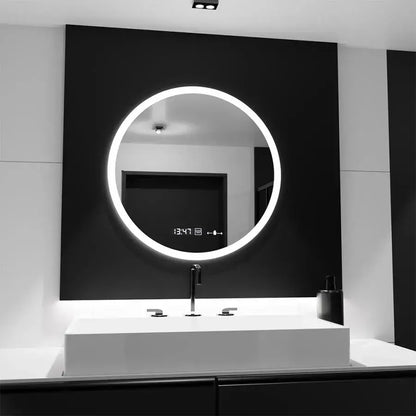 LED kulaté zrcadlo 50cm Giulia Sensor MotionGlow Marcello Systém odmlžování Hodiny a teploměr Dimabila Zrcátka Marcello Výchozí název Alessandro Design