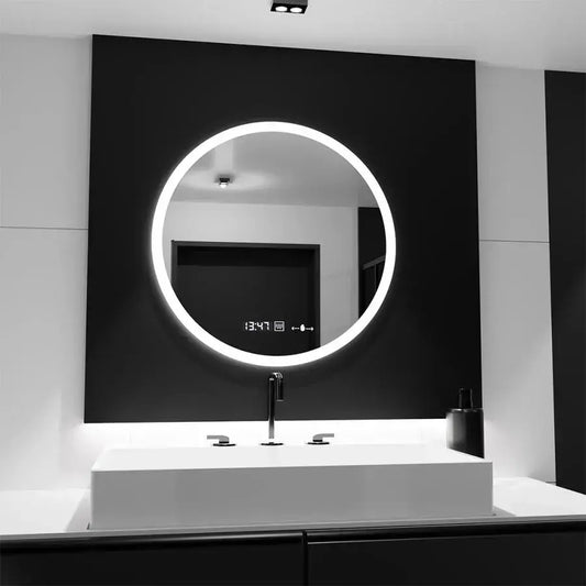 LED kulaté zrcadlo 50cm Giulia Sensor MotionGlow Marcello Systém odmlžování Hodiny a teploměr Dimabila Zrcátka Marcello Výchozí název Alessandro Design