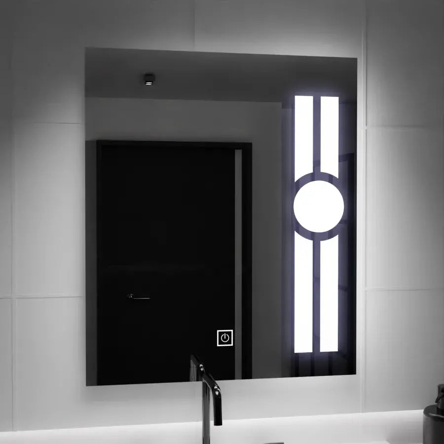 Obdélníkové LED zrcadlo, 60x80cm, Getame Touch Jednoduché LED zrcadlo Výchozí název Alessandro Design