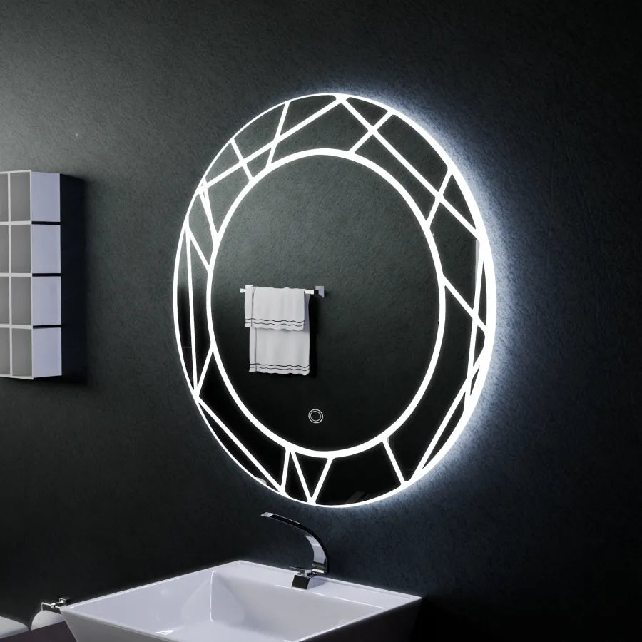 Zrcadlo LED Touch ASTRIX, 60cm, 6000K, Stmívatelné, Demister System Zrcadla Korman E Výchozí název Alessandro Design