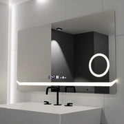 Obdélníkové LED zrcadlo, 80x60cm, Definition MotionGlow Marcello, Systém odmlžování, Hodiny & Teploměr, Kosmetická lupa, Stmívatelná zrcátka Marcello Výchozí název Alessandro Design
