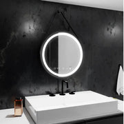 LED kulaté zrcadlo, 50 cm, Celeste Majeste Noir Eleve MotionGlow Marcello, systém odmlžování, hodiny a teploměr, stmívatelná zrcátka Marcello Výchozí název Alessandro Design