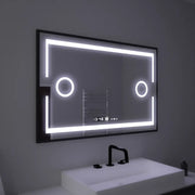 Obdélníkové LED zrcadlo, 120x80cm, Marcello MotionGlow Sensor, Systém odmlžování, Hodiny & Teploměr, Kosmetická lupa, Stmívatelné Marcello Mirrors Výchozí název Alessandro Design