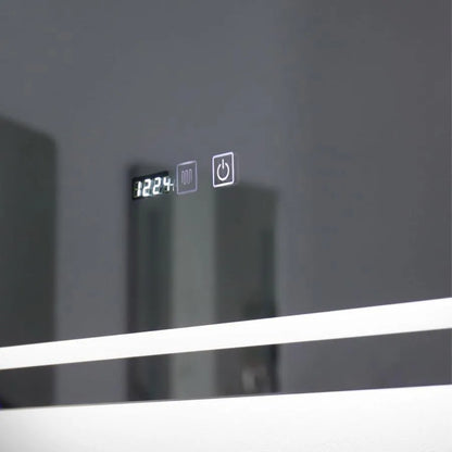 Obdélníkové LED zrcadlo 70x90cm EDGE Touch Demister System, černý rám zrcadla Korman E Výchozí název Alessandro Design