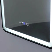 Obdélníkové LED zrcadlo 70x90cm EDGE Touch Demister System, černý rám zrcadla Korman E Výchozí název Alessandro Design