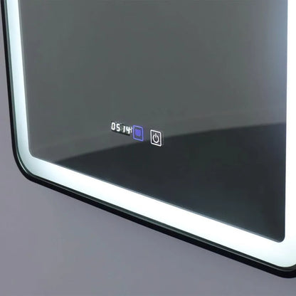 Obdélníkové LED zrcadlo 70x90cm EDGE Touch Demister System, černý rám zrcadla Korman E Výchozí název Alessandro Design