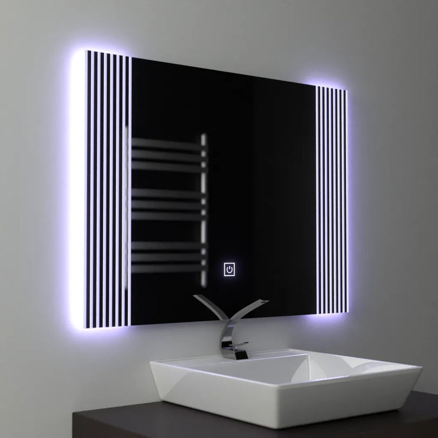 Obdélníkové LED zrcadlo, 80x60cm, Infinity Frame Basic Touch 1005S-20A Výchozí název Alessandro Design