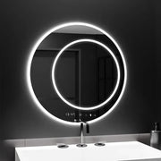 Kulaté LED zrcadlo, 60 cm, July Touch Marcello, Systém odmlžování, Hodiny a teploměr, Dimabila Zrcadla Marcello Výchozí název Alessandro Design