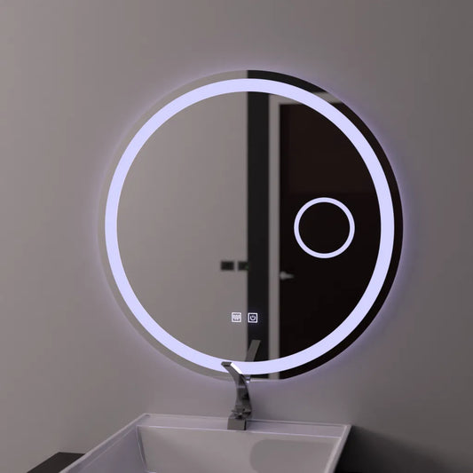 LED kulaté zrcadlo 70 cm, Touch Luxor, Demister System, stmívatelné koupelnové zrcadlo s LED a Demister Výchozí název Alessandro Design