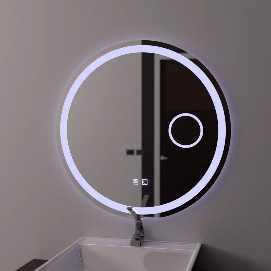 LED kulaté zrcadlo 70 cm, Touch Luxor, Demister System, stmívatelné koupelnové zrcadlo s LED a Demister Výchozí název Alessandro Design