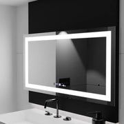 Obdélníkové LED zrcadlo, 160x80cm, Verite MotionGlow Marcello, odmlžovací systém, hodiny a teploměr, stmívatelná zrcátka Marcello Výchozí název Alessandro Design