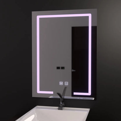 Obdélníkové LED zrcadlo 60x80cm, Touch Vesta, Demist System, Stmívatelné koupelnové zrcadlo s LED a Demist Výchozí název Alessandro Design