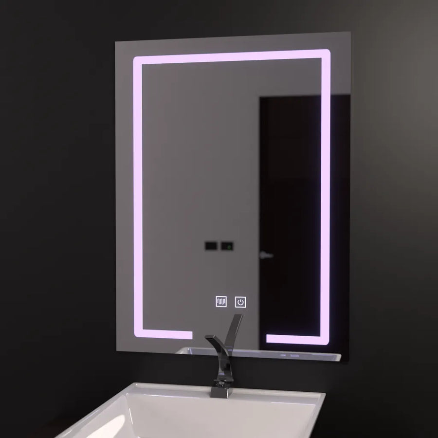 Obdélníkové LED zrcadlo 60x80cm, Touch Vesta, Demist System, Stmívatelné koupelnové zrcadlo s LED a Demist Výchozí název Alessandro Design