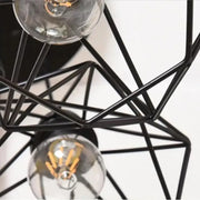 Lustr ve tvaru diamantu, STRUCTURE, 3xE27, černý, kovové průmyslové lustry Výchozí název Alessandro Design