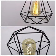 Lustr ve tvaru diamantu, STRUCTURE, 3xE27, černý, kovové průmyslové lustry Výchozí název Alessandro Design