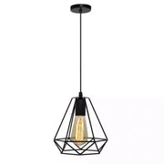 Lustr ve tvaru diamantu, STRUCTURE, 1xE27, černý, kovové průmyslové lustry Výchozí název Alessandro Design
