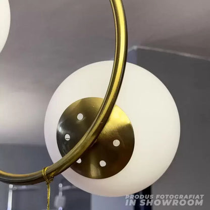 Lustr LOFT Atelier, 2x E27, bílé zlato, kov, nastavitelná výška Moderní lustry Výchozí název Alessandro Design