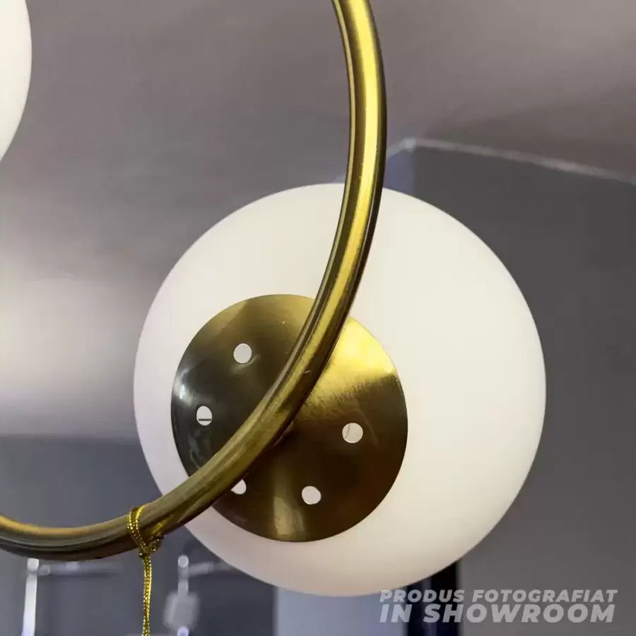 Lustr LOFT Atelier, 2x E27, bílé zlato, kov, nastavitelná výška Moderní lustry Výchozí název Alessandro Design