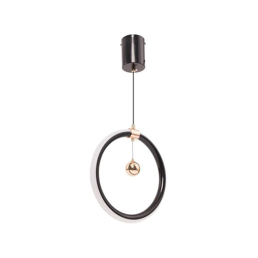 HAL 24W LED závěs, studené/teplé/neutrální světlo, lesklé černé zlato, nastavitelná výška Moderní lustry Výchozí název Alessandro Design
