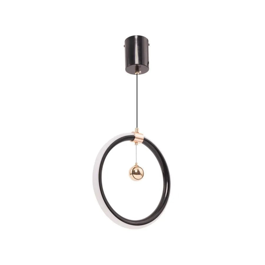 HAL 24W LED závěs, studené/teplé/neutrální světlo, lesklé černé zlato, nastavitelná výška Moderní lustry Výchozí název Alessandro Design