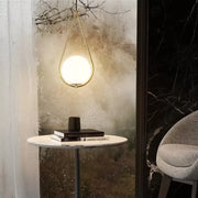 Lustr LOFT Haven, 1x E27, bílé zlato, kov, nastavitelná výška Moderní lustry Výchozí název Alessandro Design