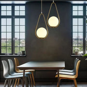 Lustr LOFT Haven, 1x E27, bílé zlato, kov, nastavitelná výška Moderní lustry Výchozí název Alessandro Design