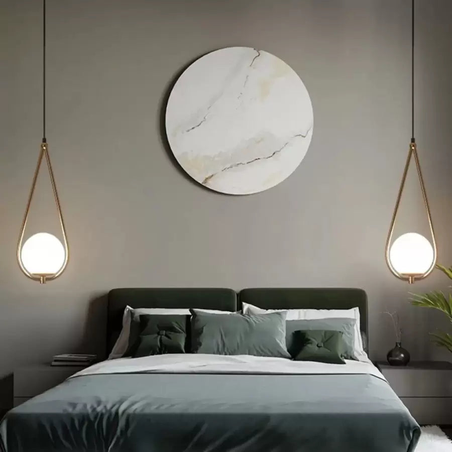 Lustr LOFT Haven, 1x E27, bílé zlato, kov, nastavitelná výška Moderní lustry Výchozí název Alessandro Design