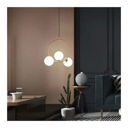 Lustr LOFT Atrium, 3x E27, bílé zlato, kov, nastavitelná výška Moderní lustry Výchozí název Alessandro Design