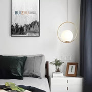 Lustr LOFT Haven, 1x E27, bílé zlato, kov, nastavitelná výška Moderní lustry Výchozí název Alessandro Design