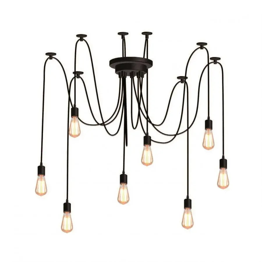 Lustr Kappa 8xE27, černý, kov, 730/8 Moderní žárovkové lustry Výchozí název Alessandro Design