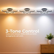 LED lustr s dálkovým ovládáním BETTY 82W, 6 kruhů, studené/teplé/neutrální světlo, stmívatelné, černé LED lustry s dálkovým ovládáním Výchozí název Alessandro Design