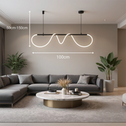 DIVINO LED lustr s flexibilní silikonovou trubicí – 24W, nastavitelné světlo, matná černá Moderní lustry Výchozí název Alessandro Design