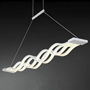 Závěsný LED lustr s dálkovým ovládáním WAVE 89W, lineární, studené/teplé/neutrální světlo, stmívatelné, bílé, výškově nastavitelné LED lustry s dálkovým ovládáním Výchozí název Alessandro Design