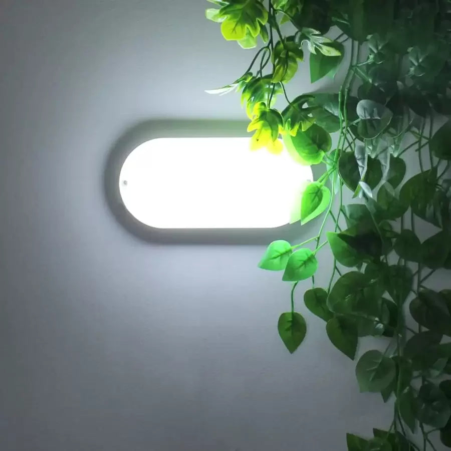 LED stropní svítidlo FANTAS Oval 15W 20cm Bílé Exteriér IP65 Výchozí název Alessandro Design