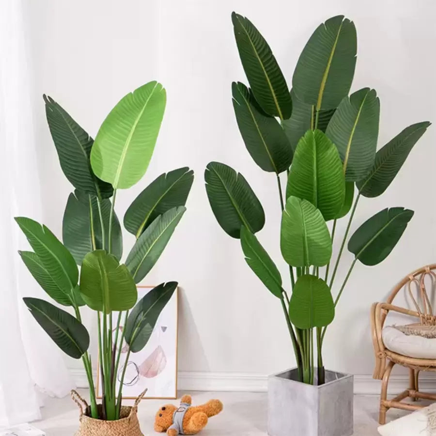 Umělá rostlina Bird of Paradise (Strelitzia Nicolai), 16 listů, bez květináče, 180 cm Zelené umělé pokojové rostliny Výchozí název Alessandro Design