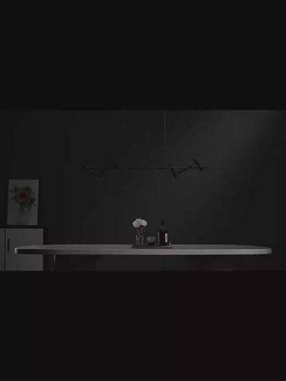 Harman LED lustr, 23W, 6 zdrojů, neutrální světlo, černý